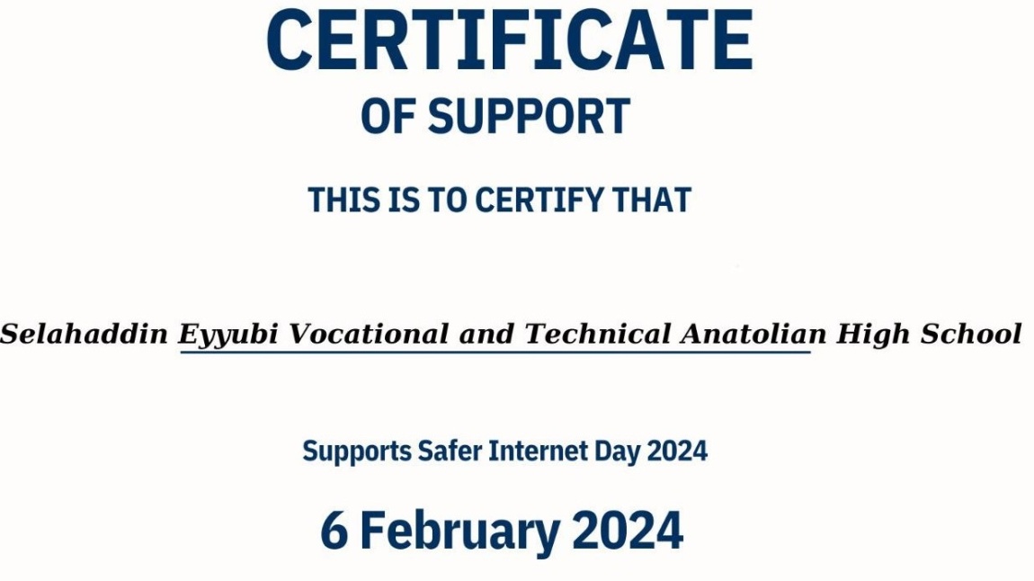 CERTIFICATE OF SUPPORT